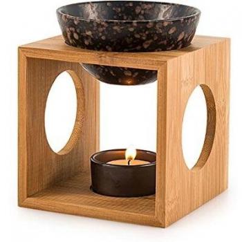 Lampada in Ceramica e bambù, Marrone, pajoma 14576S