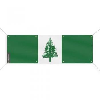 Norfolk Island 8 Grommet Flag Banner 50x150 cm