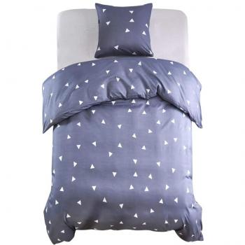Copriletto Duo VidaXL Stampa Trisgrigio