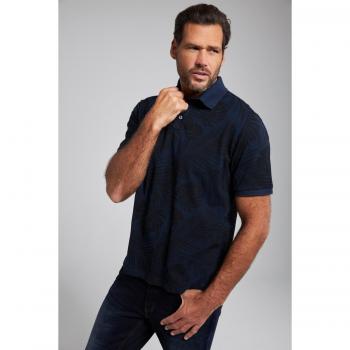 Maglia polo uomo cotone blu XXL JP1880 con stampa floreale