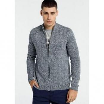 Homme Veste Tricot Bleue Bendorff XXL Zip