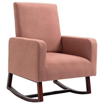 Homcom Silla mecedora rosa 72 x 75 x 105 cm