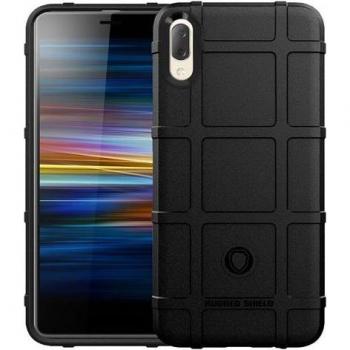 Panzer Style Hülle für Sony Xperia L3 in elegantem Schwarz