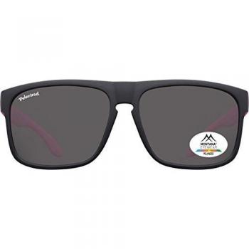 Montana MP37 C Black Polarized Sunglasses with Pink Rubber Touch