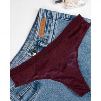 ISSA Plus Tanga mit breitem Gummiband S/M grau