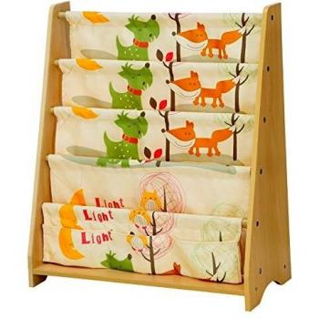 Scaffale a 4 Livelli in Tessuto per Bambini Songmics GKR71YL