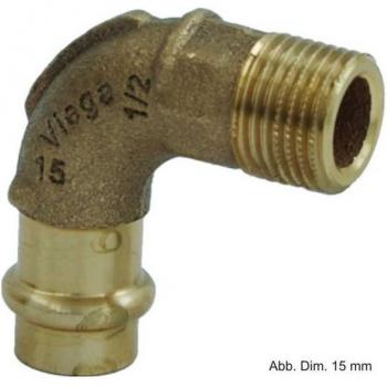 Viega Wasserrohr Bogen 90° AG, 12 mm x 3/8