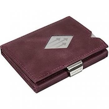 Exentri Premium-Lederkoffer – Kreditkartenetui, lila, mit RFID-Schutz