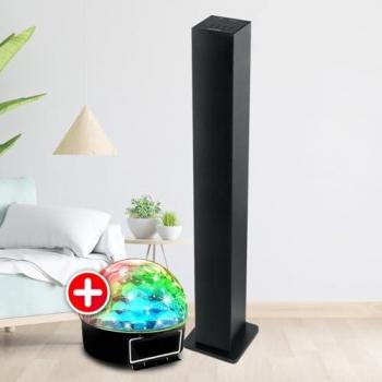 Hifi Tower Muse M‑1050 BT 30 W – Enceinte Bluetooth, Lumières LED