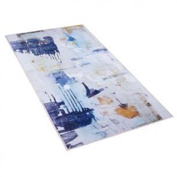 Tapis Chic Gris et Bleu pour Salon 80x150 cm