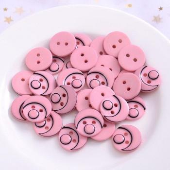 50Pcs Cute Moon Pattern Resin Buttons for Scrapbooking
