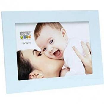 Deknudt Verspielter Babyrahmen in pastellblau, geeignet für 10x15 cm Bilder
