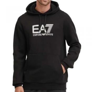 EA7 Sudadera Manga Larga Hombre Algodón Negra