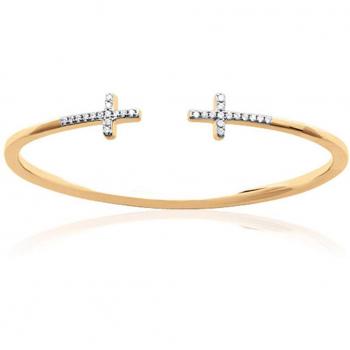 Crocetta d'Oro Lilla Les Trésors De Lily [M9981] – Bracciale Aperto