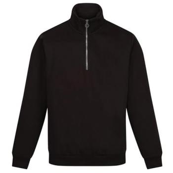 Regatta Professional Men's Durable Black Quarter Zip Sweatshirt 4XL