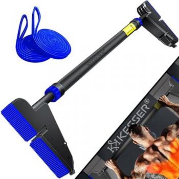 KESSER® Türrahmen Klimmzugstange, Pull Up Bar, ohne Bohren, 76-112 cm, inkl. Resistenzbänder