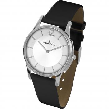 Jacques Lemans Damen Uhr 1‑1851C – elegante analoge Zeitanzeige mit Leder