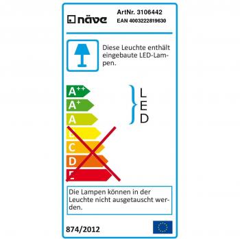 Näve Leuchten Chrom‑Tischleuchte B/H/T/D – Kunststoff/Metall 12 × 45 × 12 × 12 cm