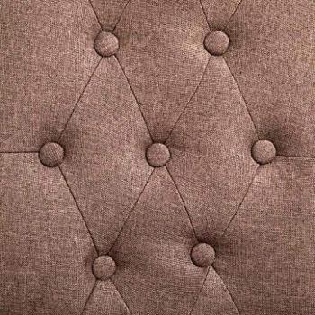 Día y Noche Sillas de comedor giratorias 2 unidades tela marrón