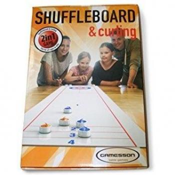 GAMESSON 2-in-1 Shuffleboard and Curling Set, White
