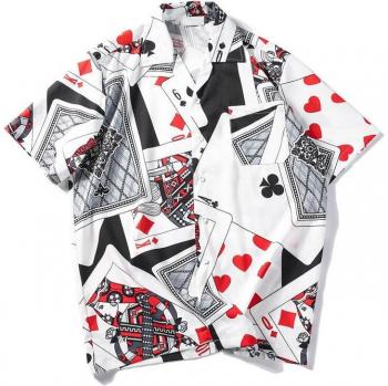 Summer Turn-down Collar Hip Hop Top for Men