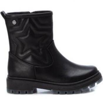 XTI 150496 Botines de niña negro en piel vegana