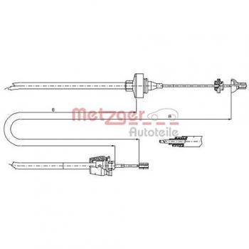 Cofle Cavo Comando Frizione Metzger 10.2372