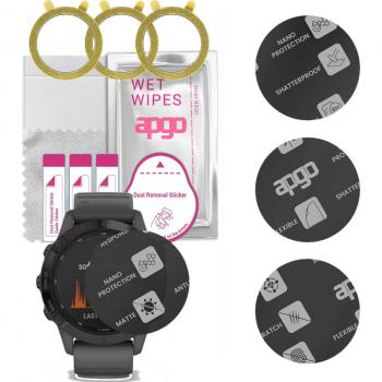 Lot de 3 protections d'écran anti-fissuration pour Garmin Fenix 6S Pro Solar