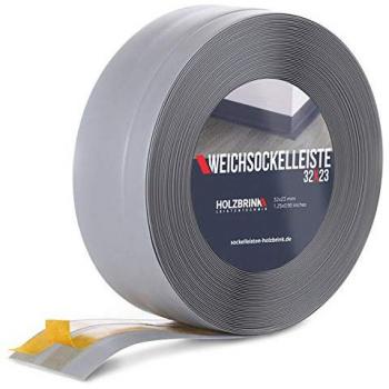 Holzbrink Plinthe autoadhésive gris clair 32 × 23 mm – Résistance optimale