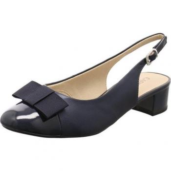 CAPRICE Scarpe sling blu scuro in pelle e sintetico