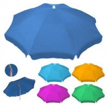 Sombrilla playa poliester 180 cm. colores surtidos