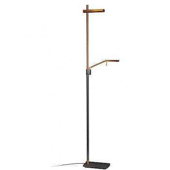 Lampadaire Phuket LED Cuivré Anthracite 2 Ampoules Blanc Chaud