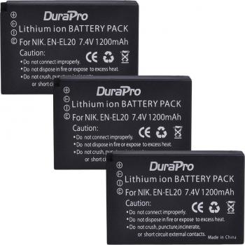 EN-EL20a Battery + Dual LCD Charger for Nikon Coolpix Series