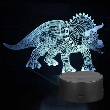Luz Nocturna LED 3D Dinosaurios