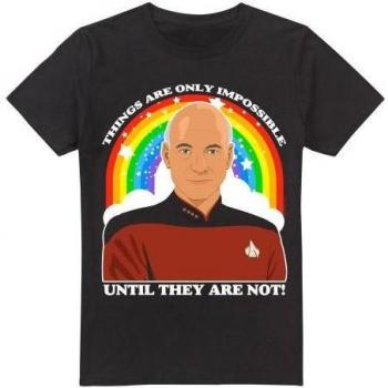 T-shirt Homme Star Trek: La Nouvelle Génération 4XL Couleur Noire