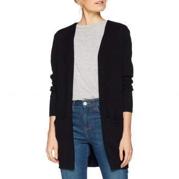 ONLY NOS Onlqueen L/s Long Cardigan Knt Noos, Chaqueta de Punto para Mujer, Color Negro