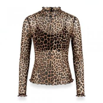 Tee-shirt Stretch Léopard Marron Yumi Yumi