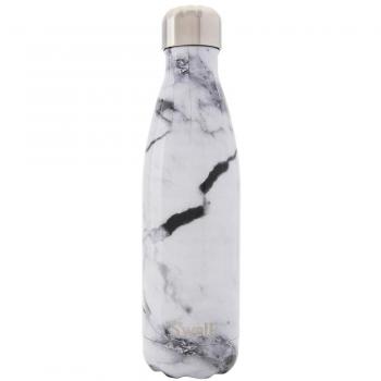 S'well Stainless Steel Water Bottle, White Marble
