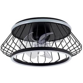 Ventilador techo Negro Bilake: luz regulable y mando cobra