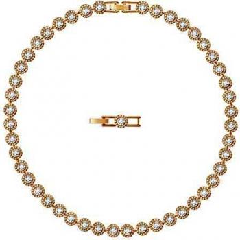 Collar Swarovski Angelic, diseño redondo, color blanco