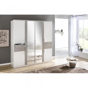Kleiderschrank Koblenz ¦ weiß ¦ Maße (cm): B: 180 H: 198 T: 58 Schränke > Kleiderschränke > Drehtürenschränke