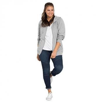Sheego Power-Stretch-Jeans, Biker-Look, dunkelblaue Denim, Größe 58