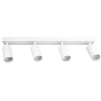 Spot plafond design contemporain – MALGA 4 WHITE, 2 lampes GU10, blanc