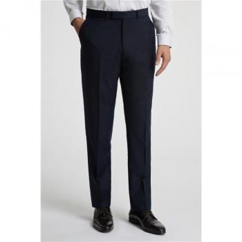 Regular Fit Ted Baker Navy Check Pants