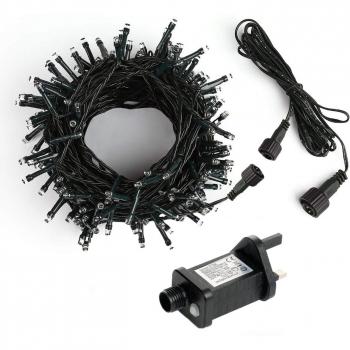 Mains‑Powered Multi‑Colour LED Garden Lights – 10 m, 100 LEDs, Waterproof, Black Wire