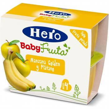 Compota de Manzana Golden y Plátano Hero Baby