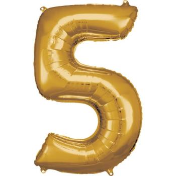 Palloncini Oro 5 con Folat, Lamina 86 cm