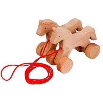 Holzpferd Hoppelpferd Ziehen