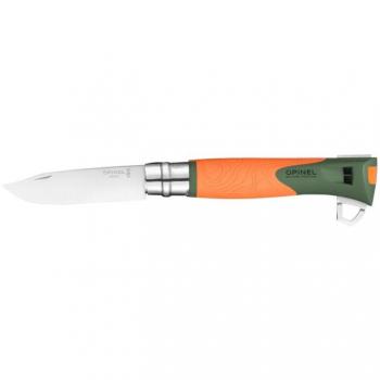 Opinel Taschenmesser No 12 mit integrierter Zeckenzange, orange