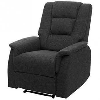 Seduta Relax TV Mendler HWc‑F23 Tessuto Grigio